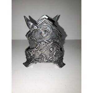 An LG Collections Jar Candle Holder Pewter Bird House Scene Home Decor